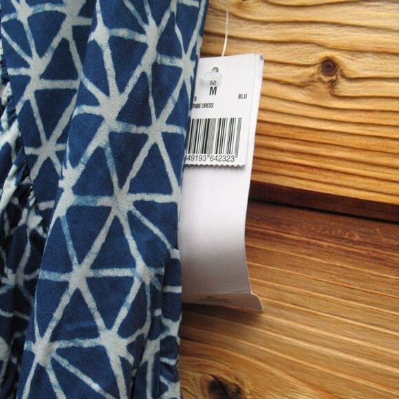 NWT Blue Batik Print Dress - Picture 7 of 11